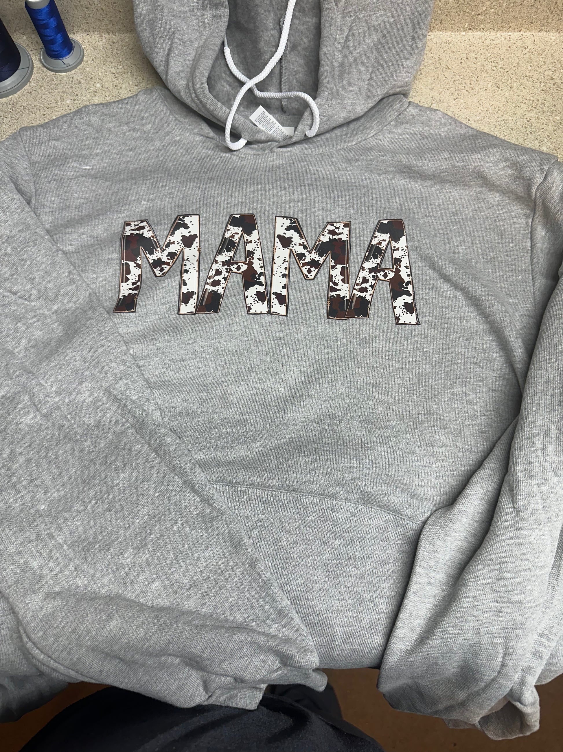 Cow Print Mom Hoodies Mama— Cow Print - Main Image